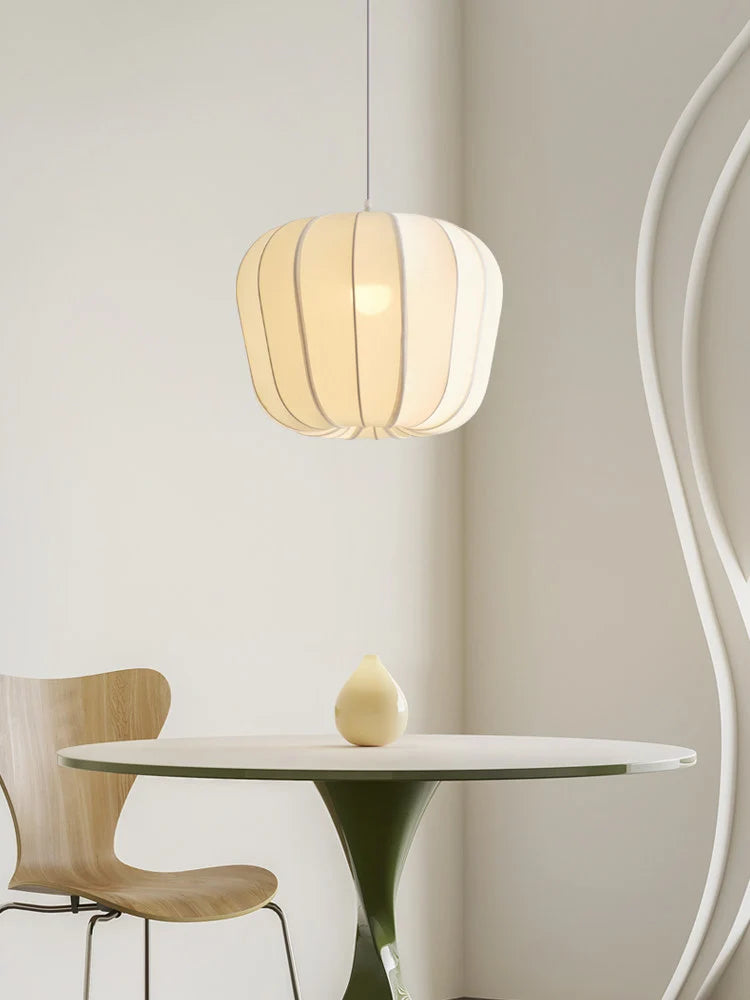 Husk Ribbed Stretch Fabric Pendant Lamp
