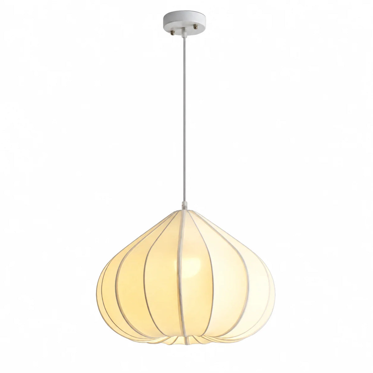 Husk Ribbed Stretch Fabric Pendant Lamp