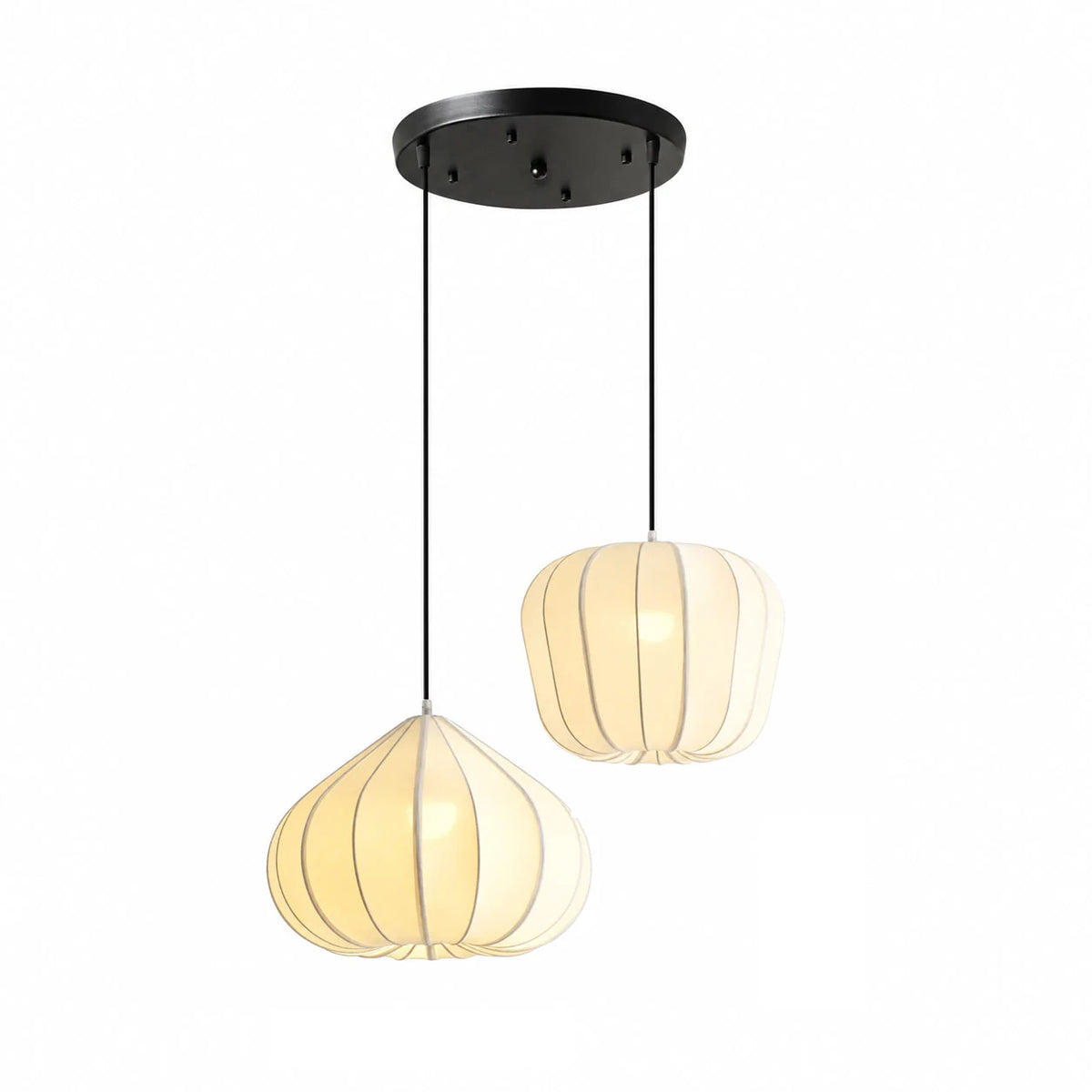 Husk Ribbed Stretch Fabric Pendant Lamp