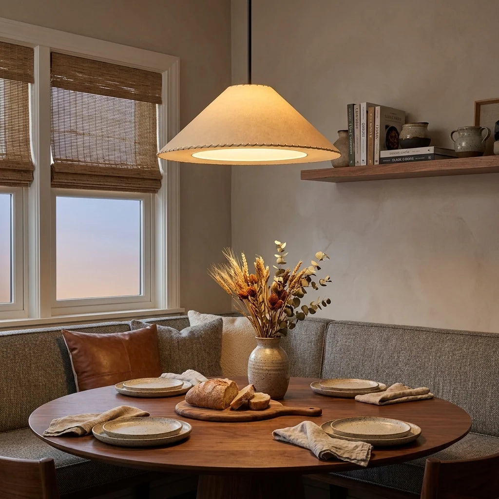 Brim Fabric Cone Pendant Lamp