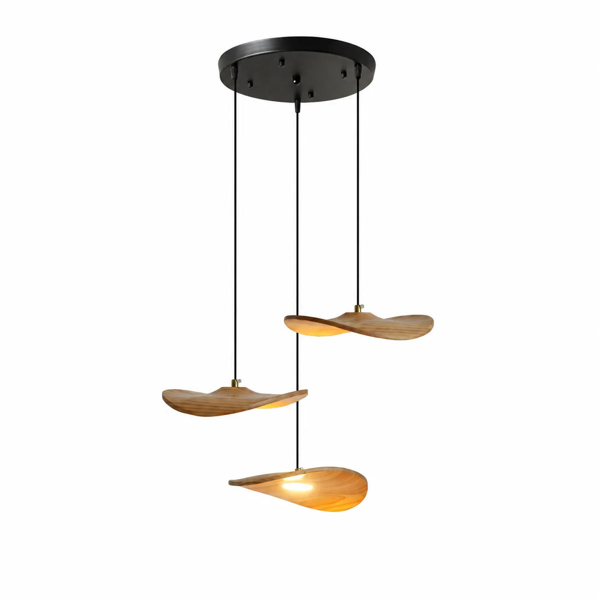 Gyre Wood Blade Chandelier