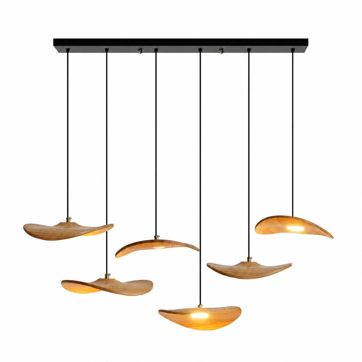 Gyre Wood Blade Chandelier