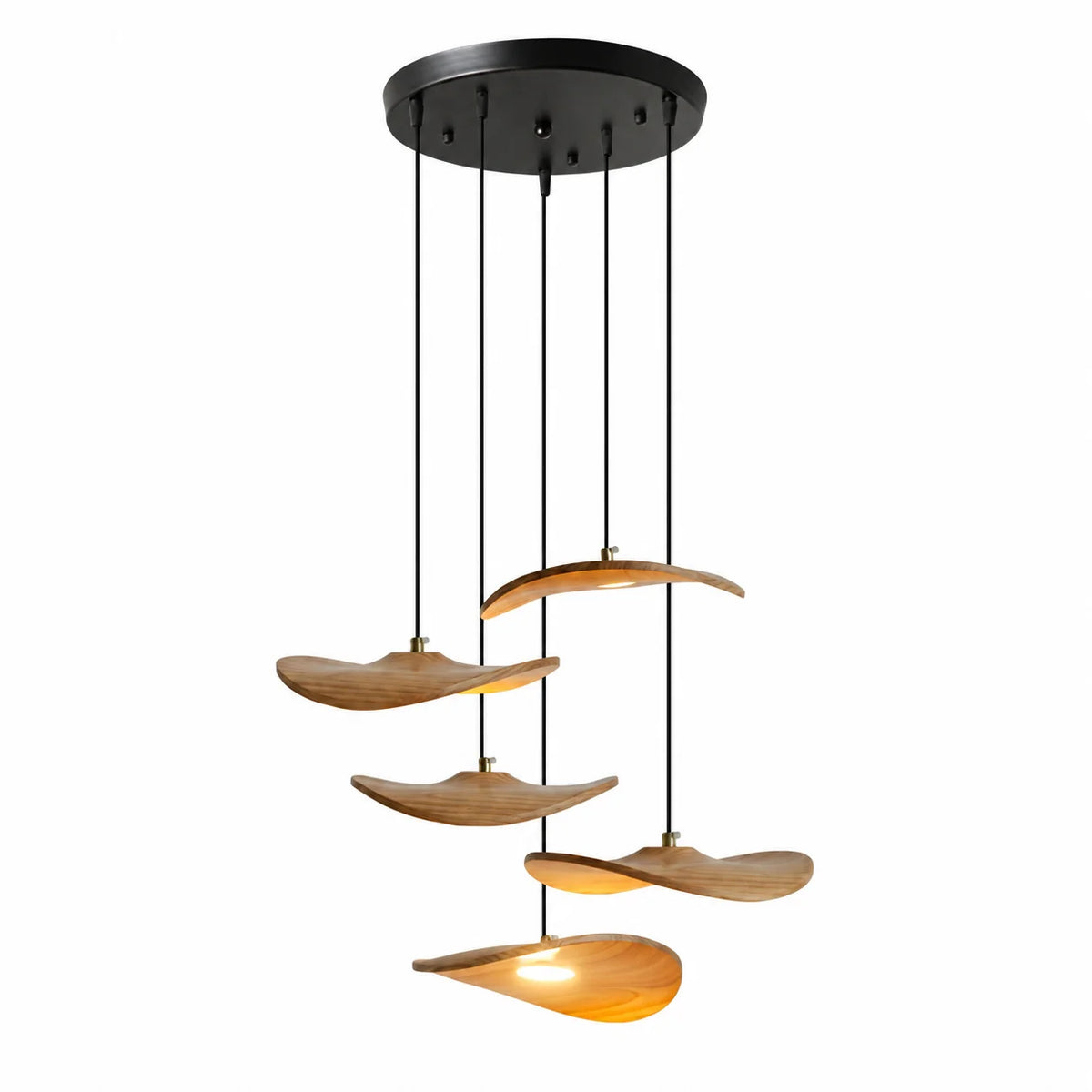 Gyre Wood Blade Chandelier