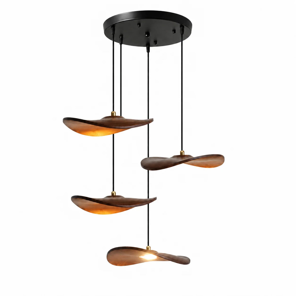 Gyre Wood Blade Chandelier