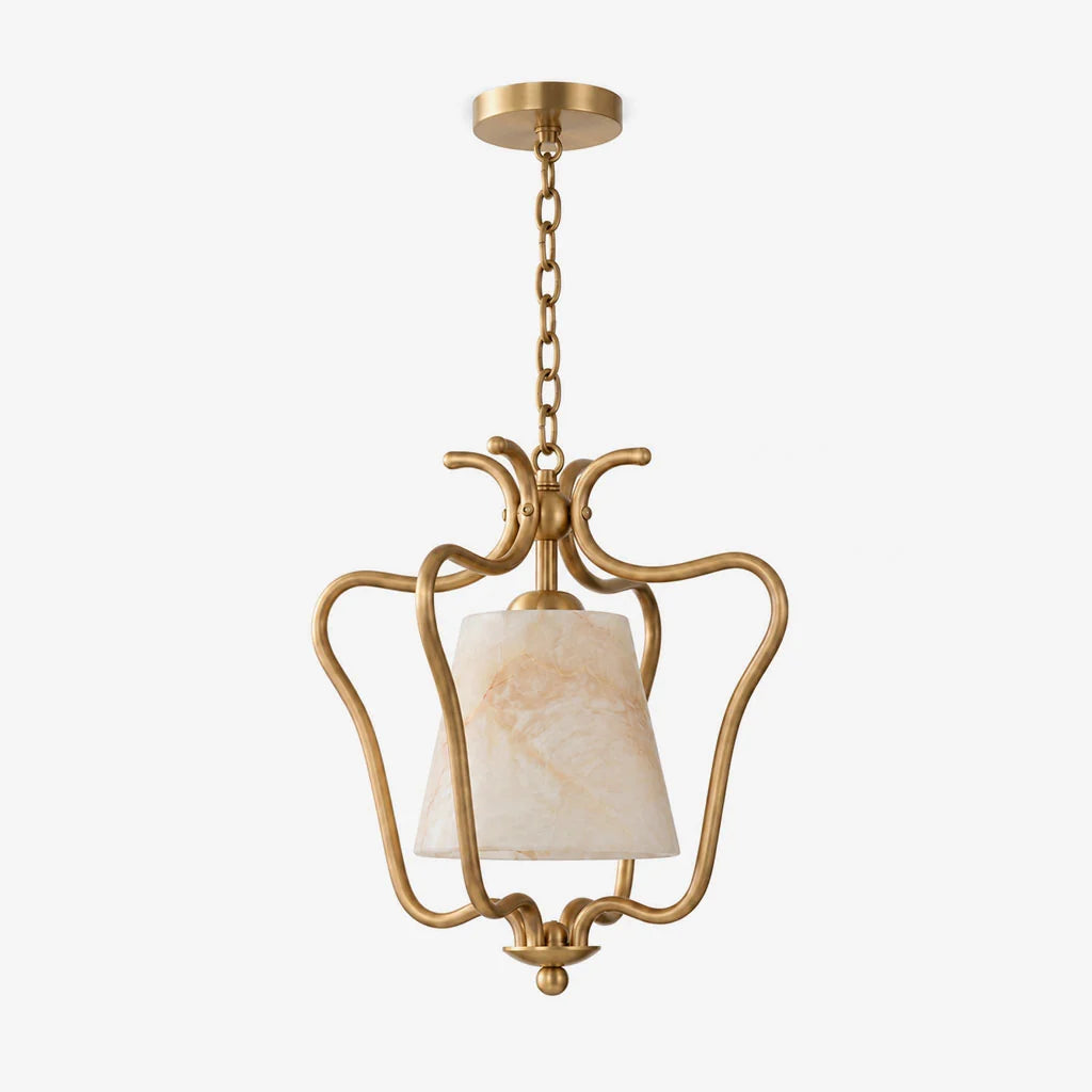 Filigree Alabaster Lantern Pendant Lamp