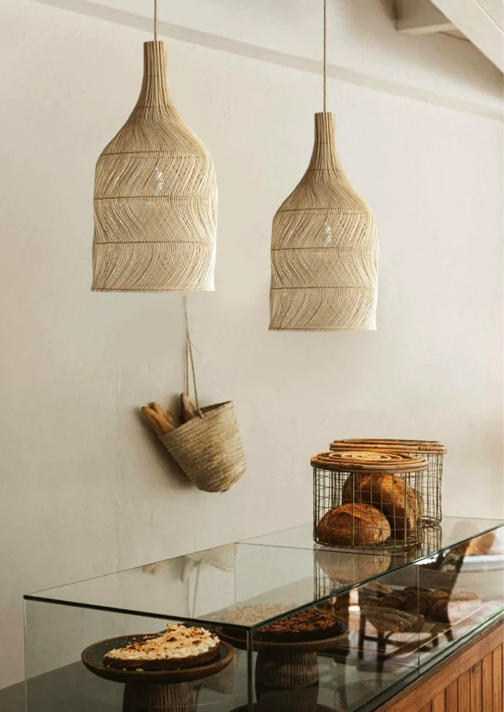 Amphora Woven Rattan Pendant Lamp