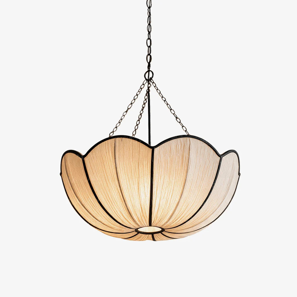 Poppy Scalloped Fabric Pendant Lamp