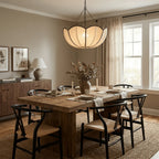Poppy Scalloped Fabric Pendant Lamp