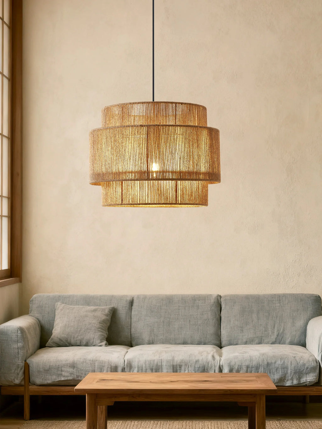 Tambour Rope Drum Pendant Lamp