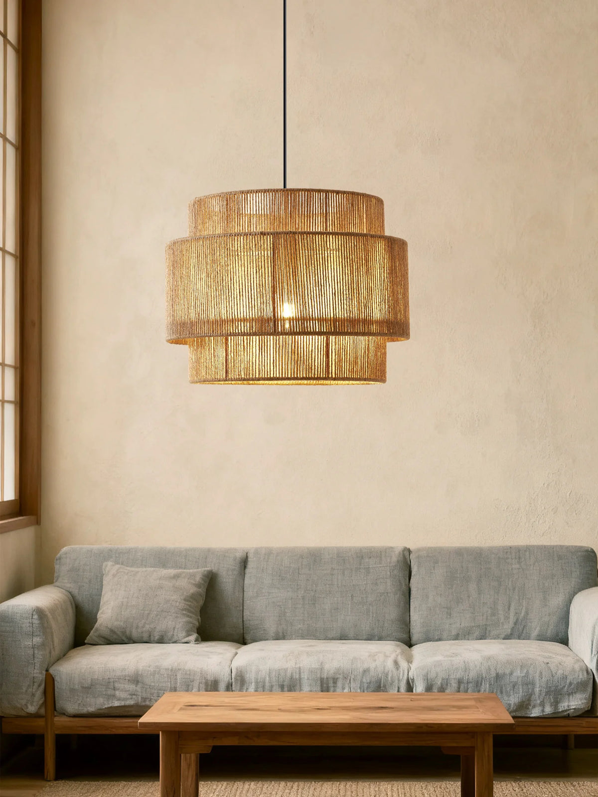 Tambour Rope Drum Pendant Lamp
