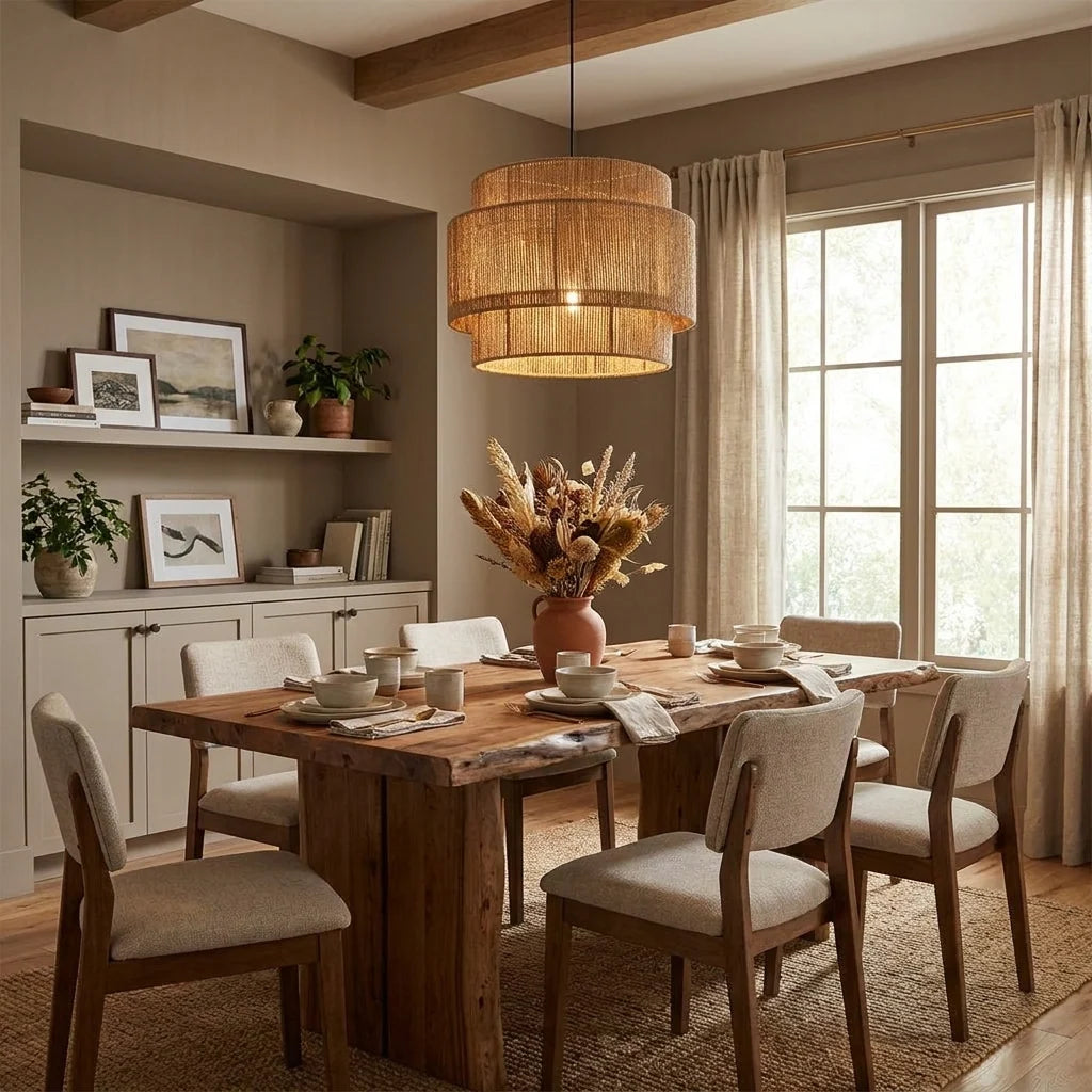 Tambour Rope Drum Pendant Lamp