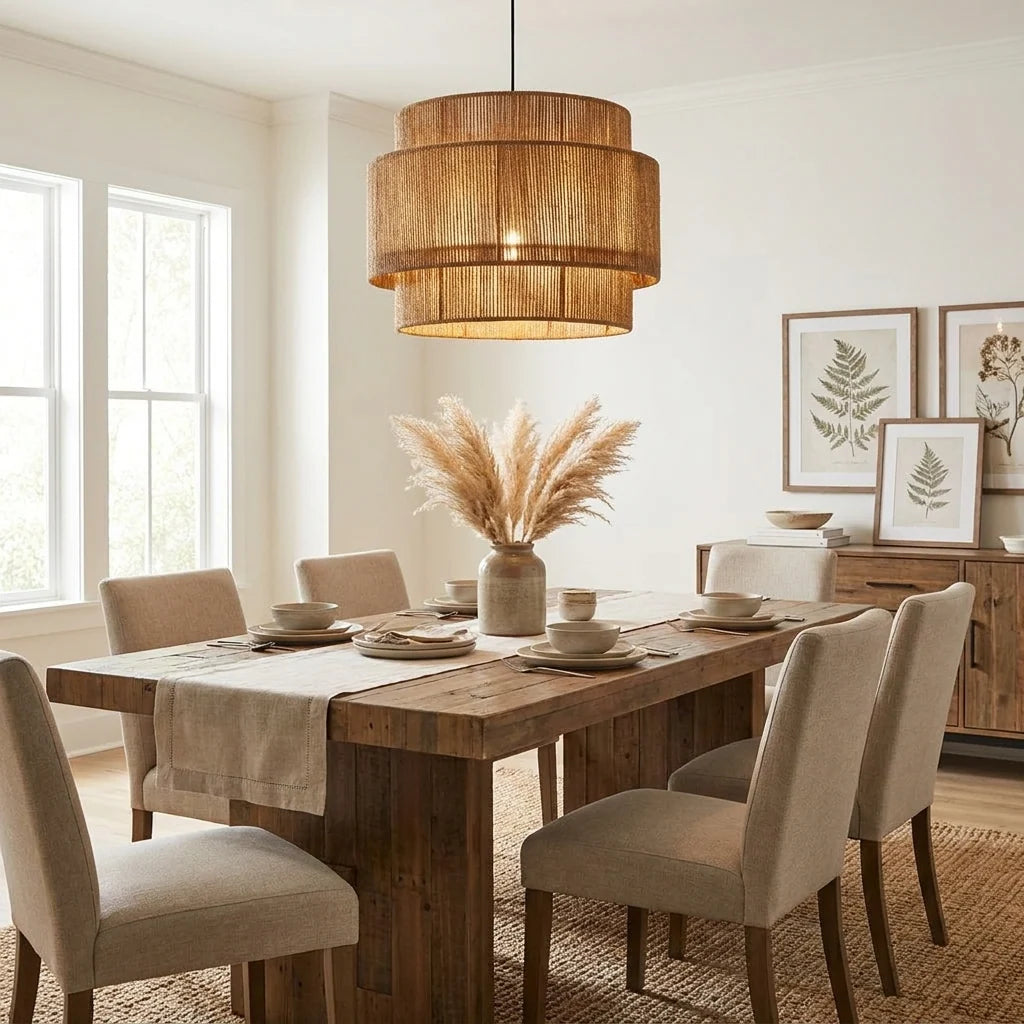 Tambour Rope Drum Pendant Lamp
