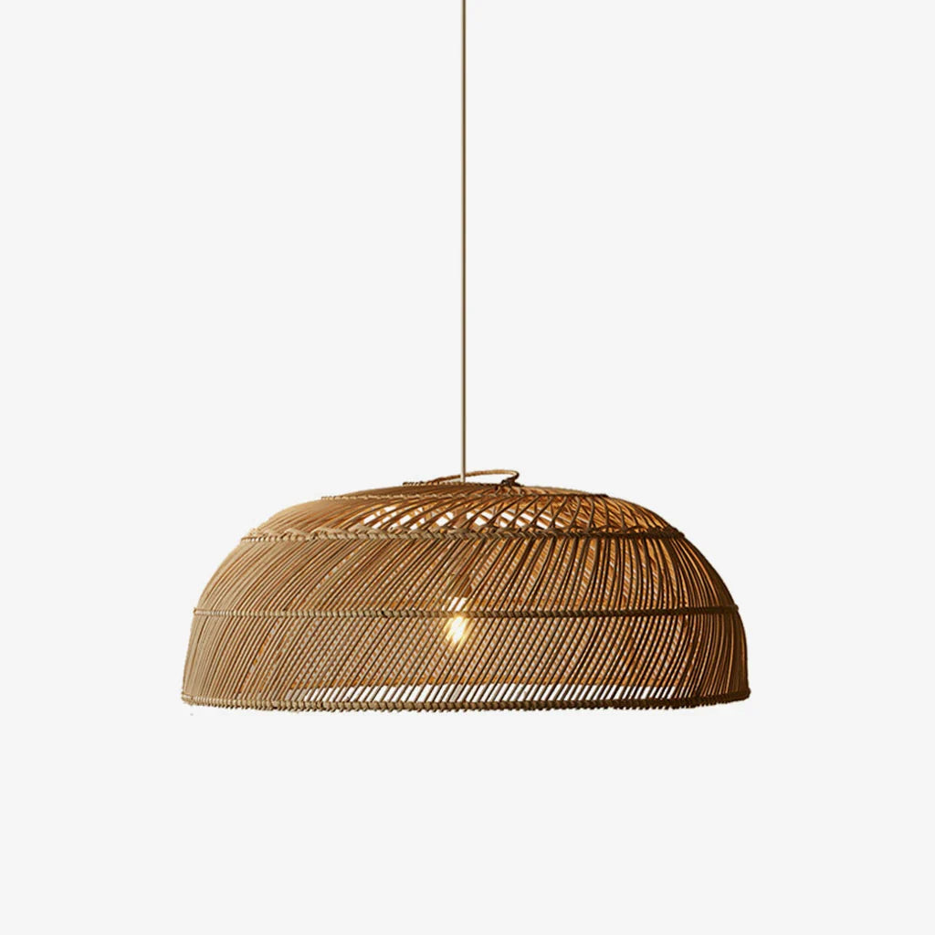 Saucer Woven Rattan Pendant Lamp