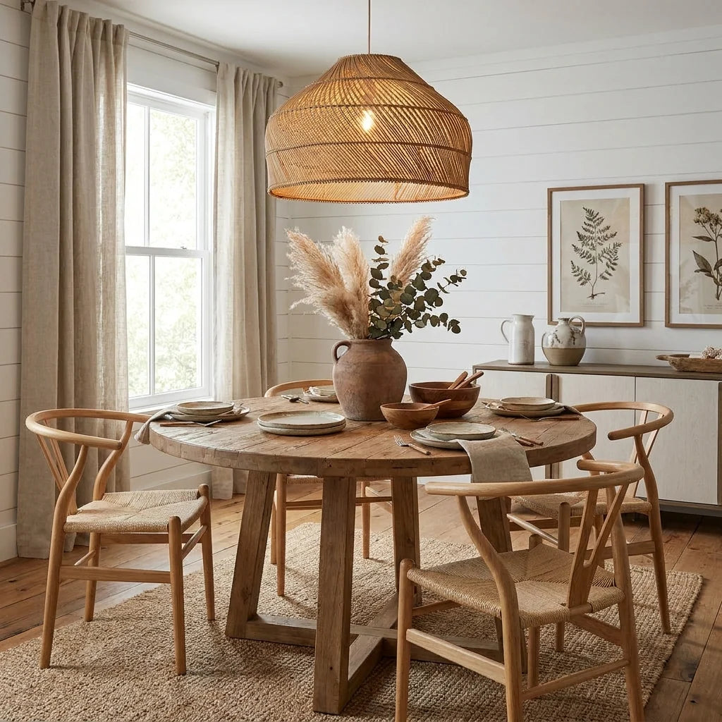 Whirl Woven Rattan Pendant Lamp