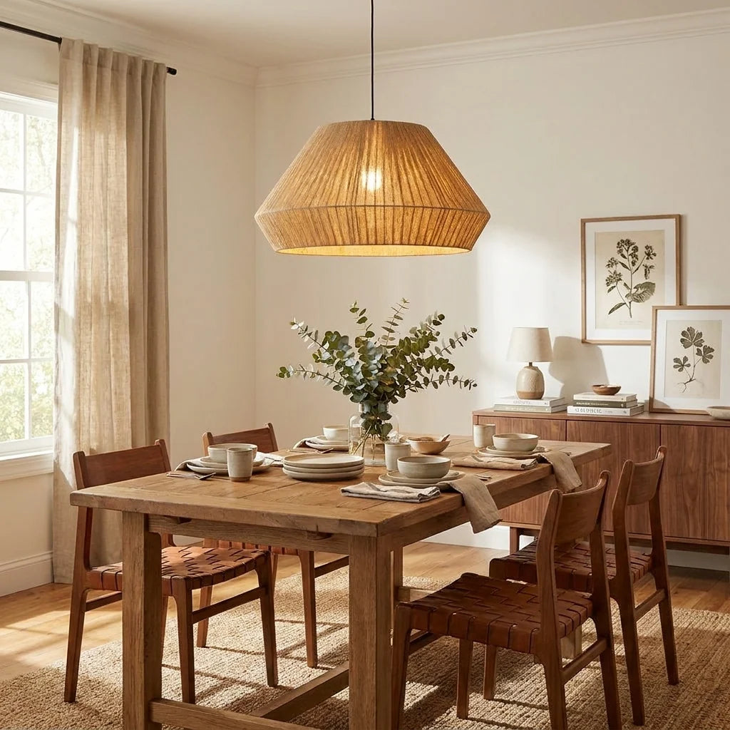 Origami Faceted Linen Pendant Lamp
