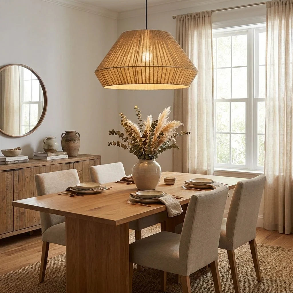 Origami Faceted Linen Pendant Lamp