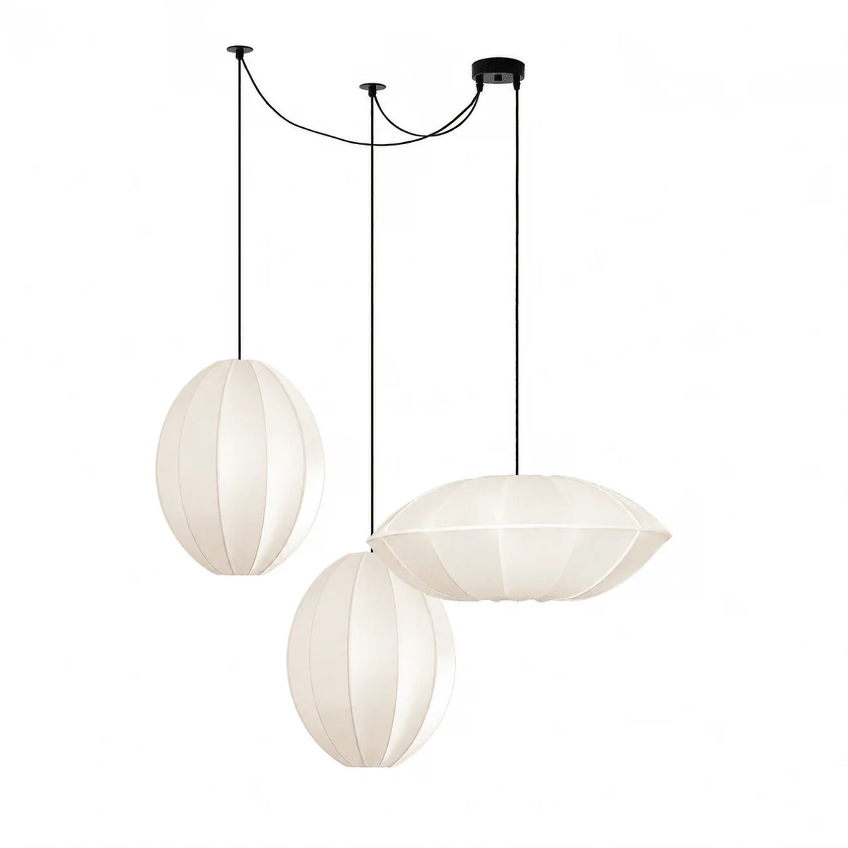 Calabash Ribbed Fabric Pendant Lamp
