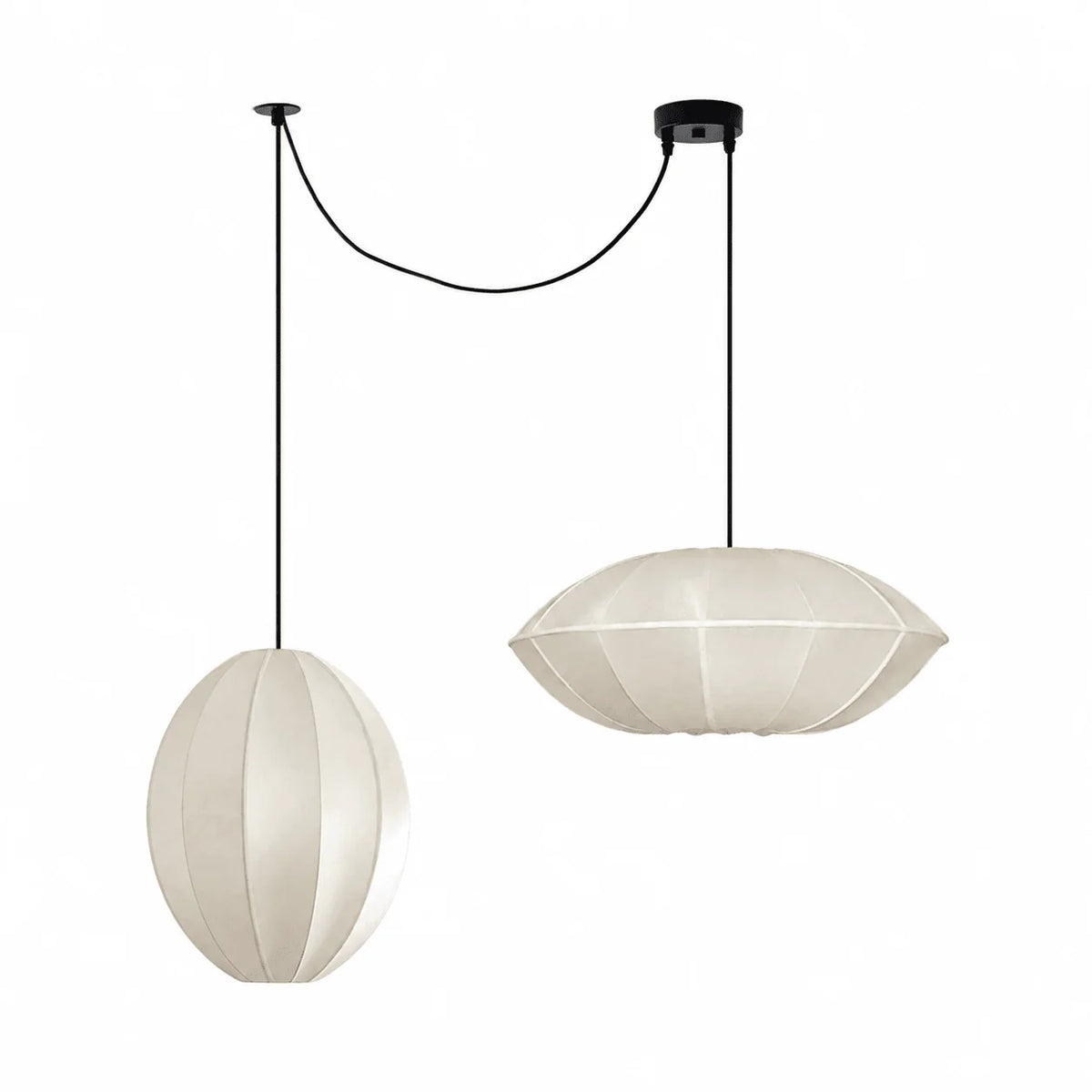 Calabash Ribbed Fabric Pendant Lamp