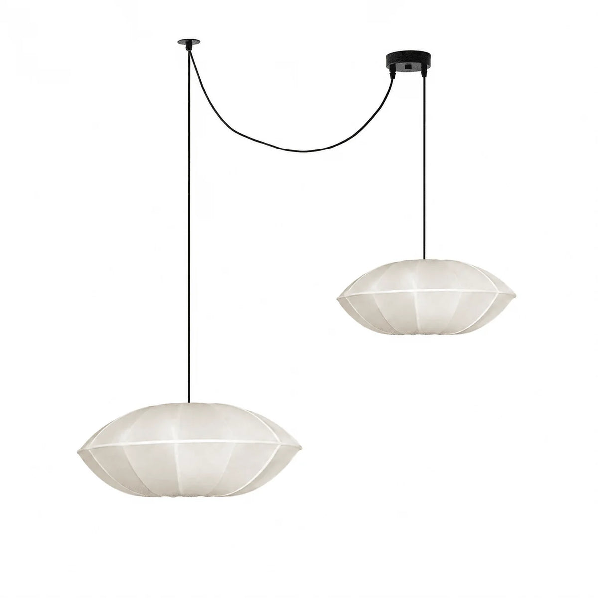 Calabash Ribbed Fabric Pendant Lamp