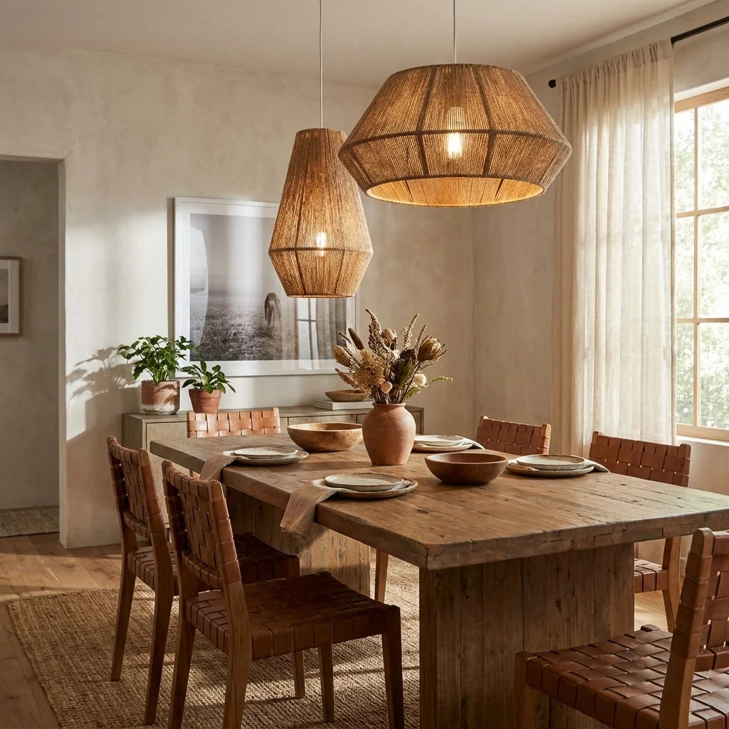 Twine Faceted Rope Pendant Lamp
