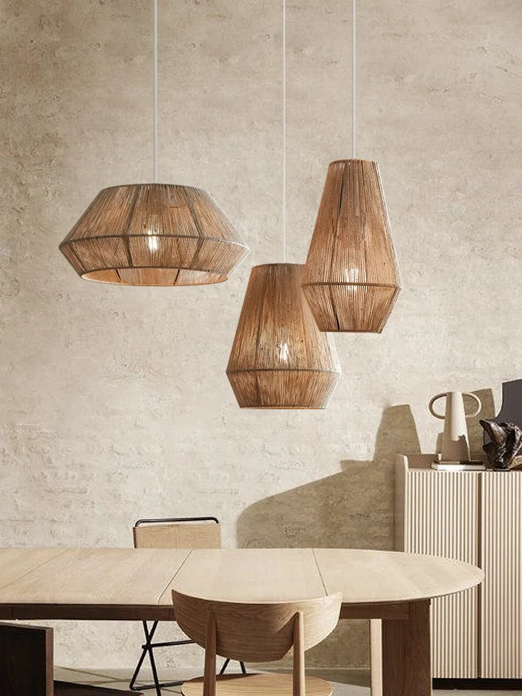 Twine Faceted Rope Pendant Lamp