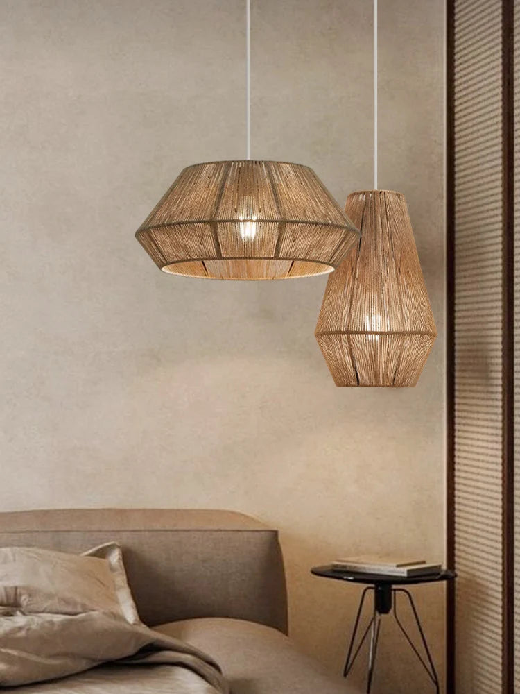 Twine Faceted Rope Pendant Lamp