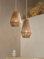 Twine Faceted Rope Pendant Lamp