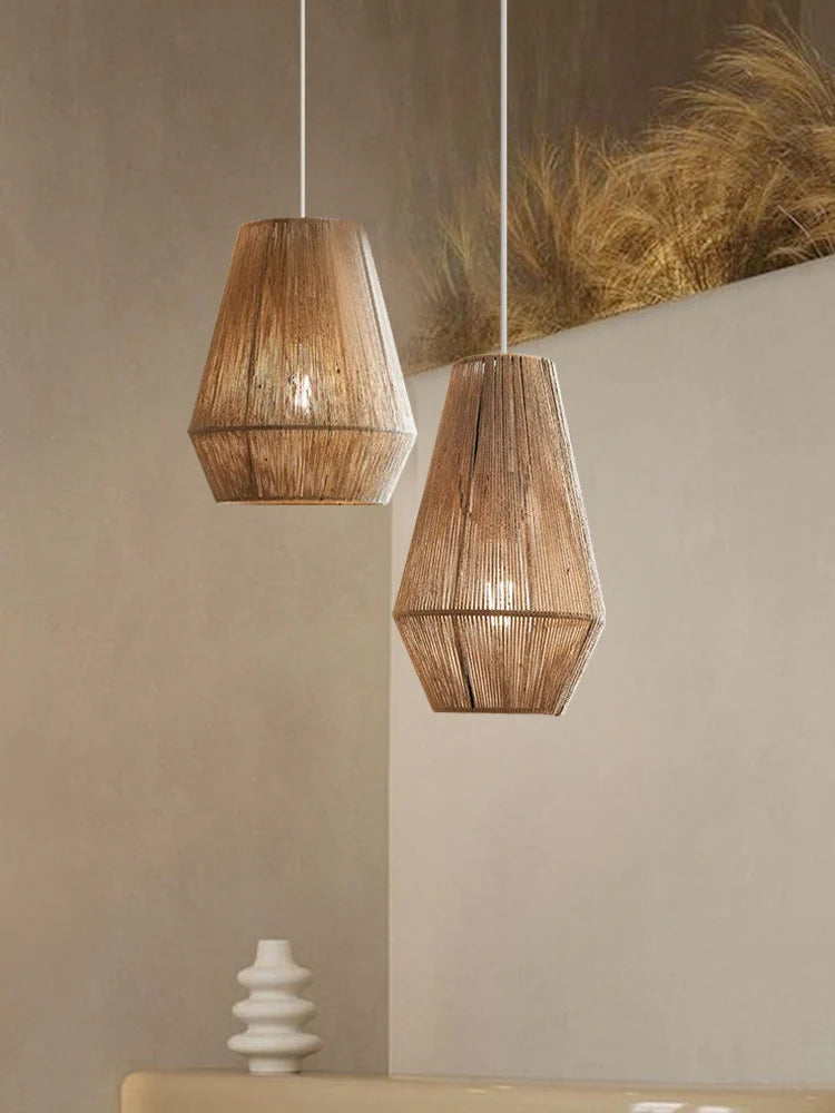 Twine Faceted Rope Pendant Lamp