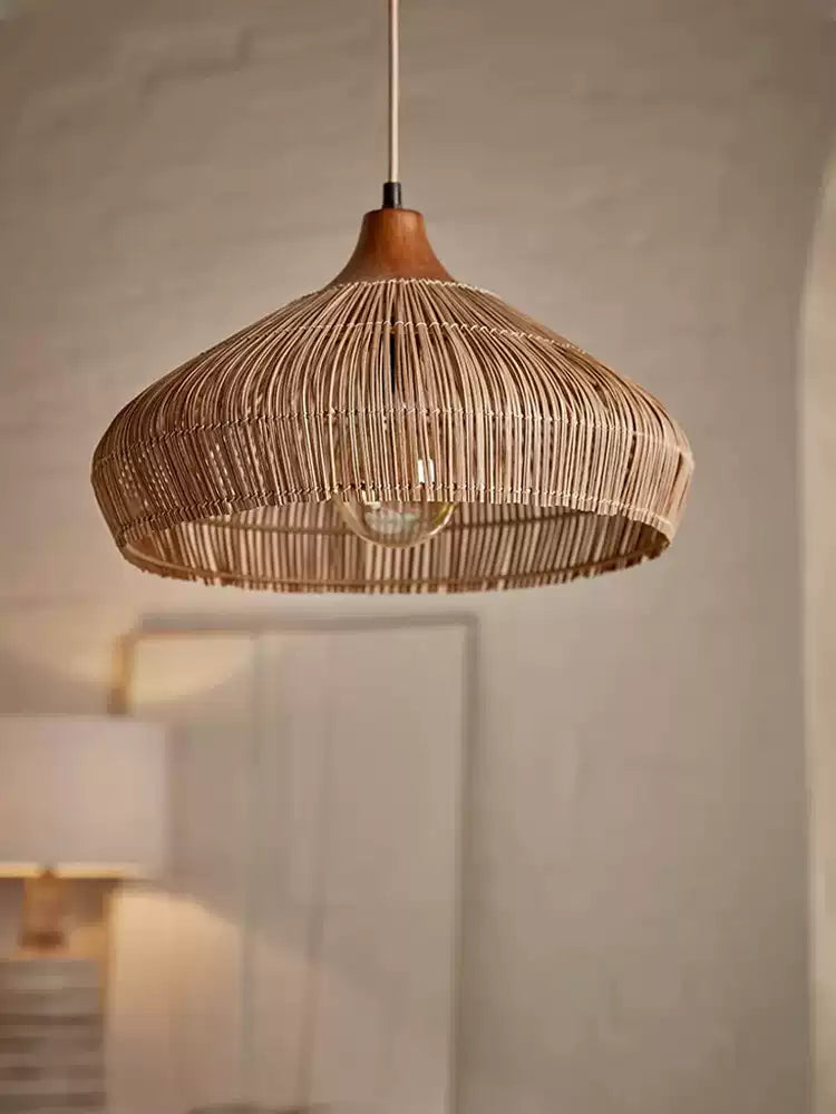 Acorn Woven Rattan Pendant Lamp