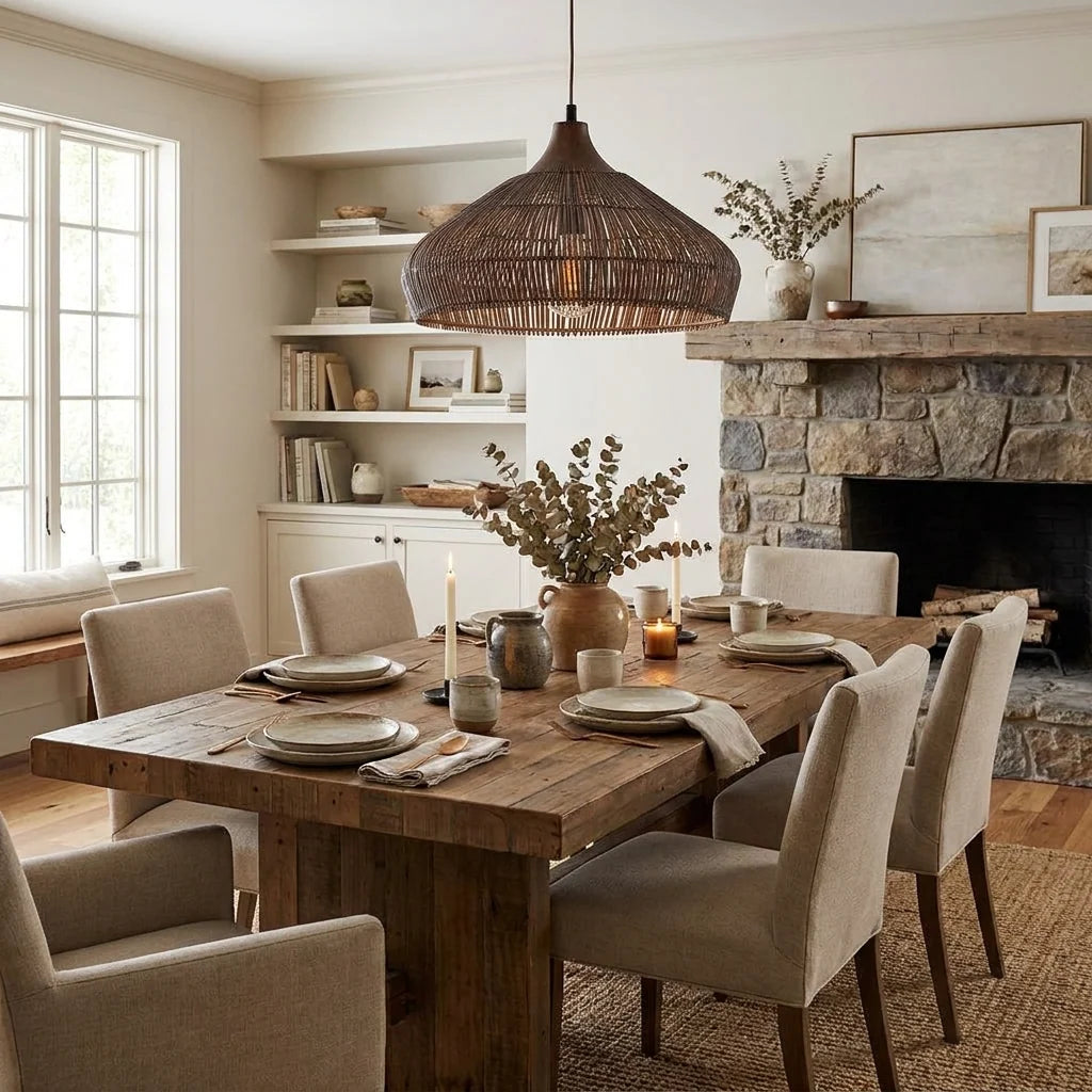 Acorn Woven Rattan Pendant Lamp