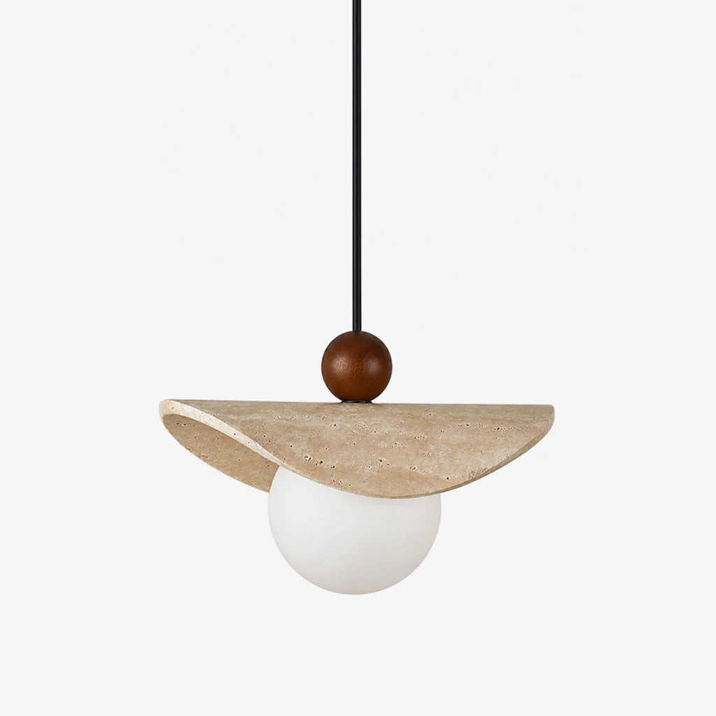 Manta Travertine Bead Pendant Lamp