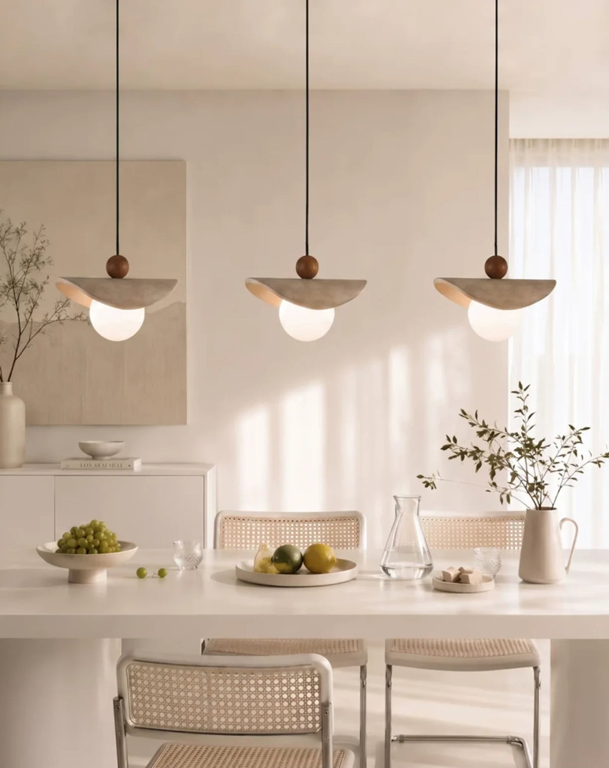 Manta Travertine Bead Pendant Lamp
