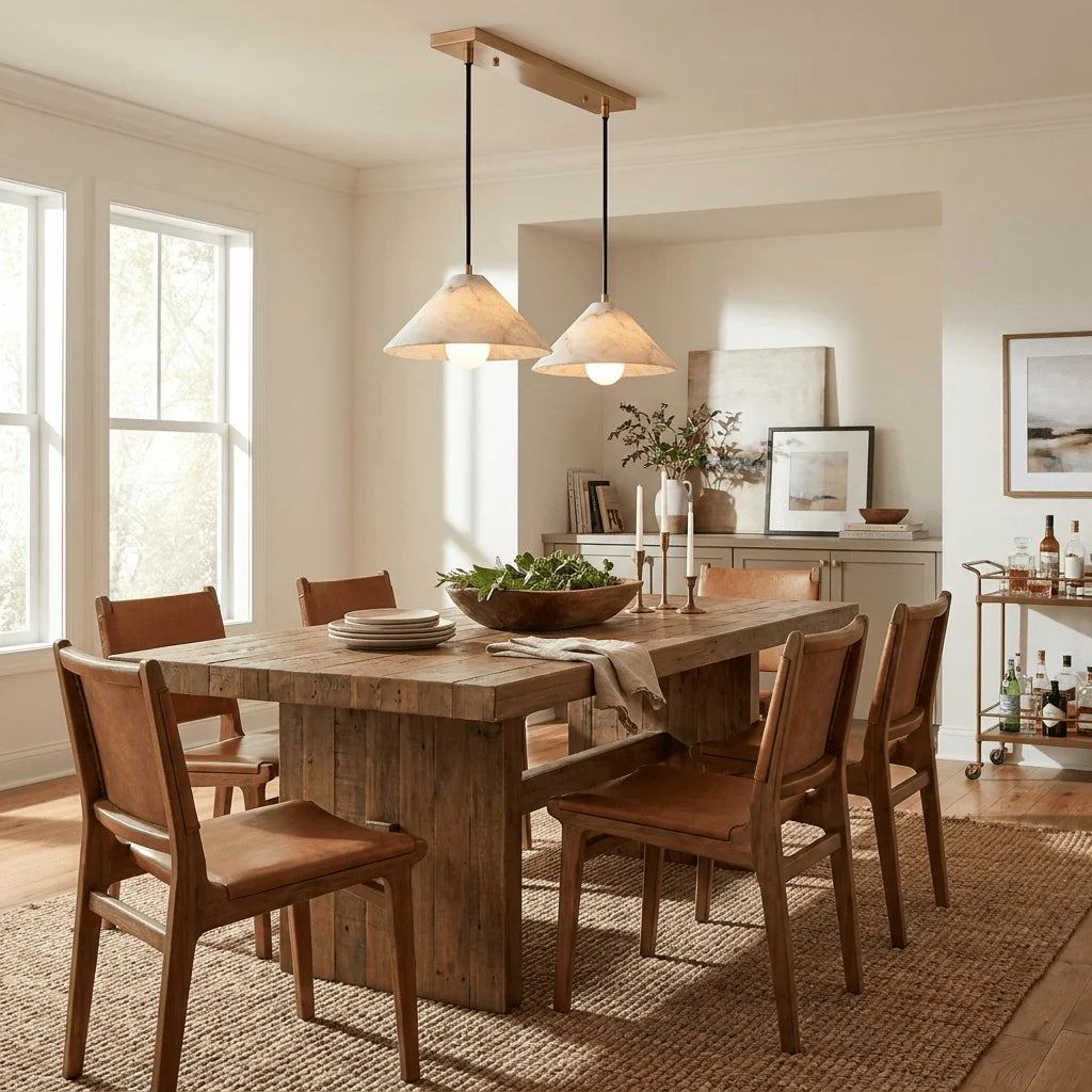 Amara Alabaster Cone Pendant Lamp