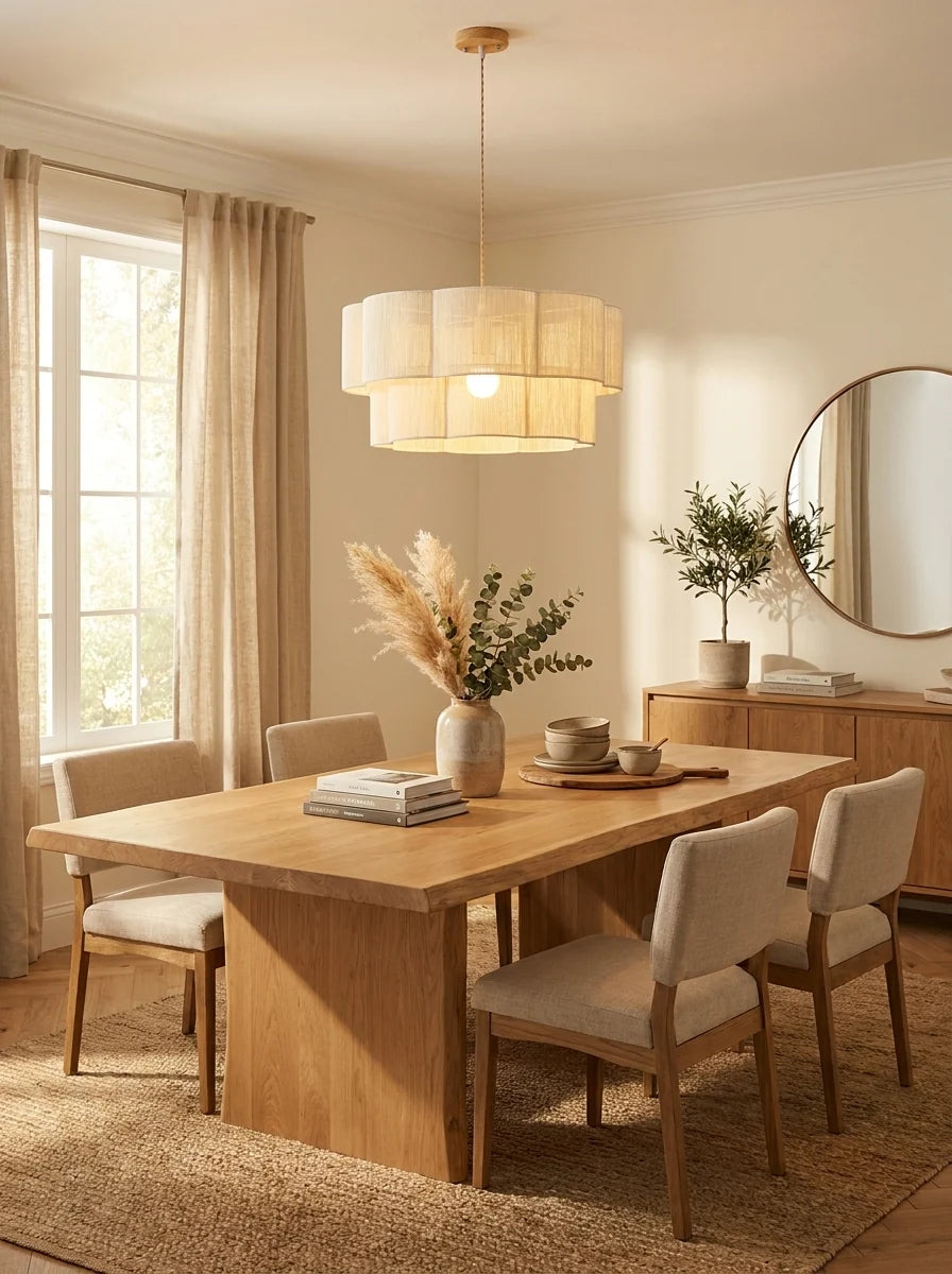 Peony Cotton Cord Pendant Lamp