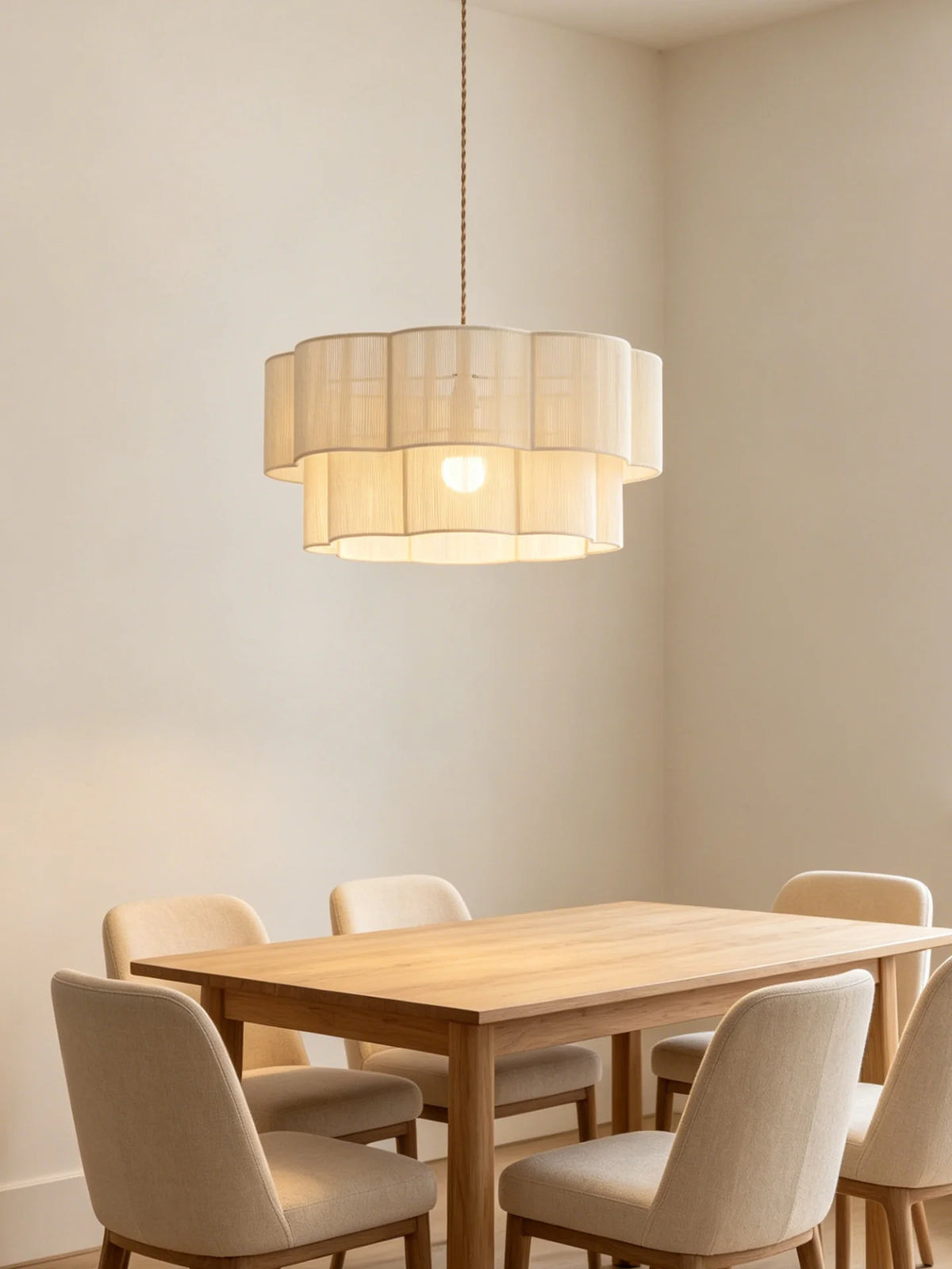 Peony Cotton Cord Pendant Lamp