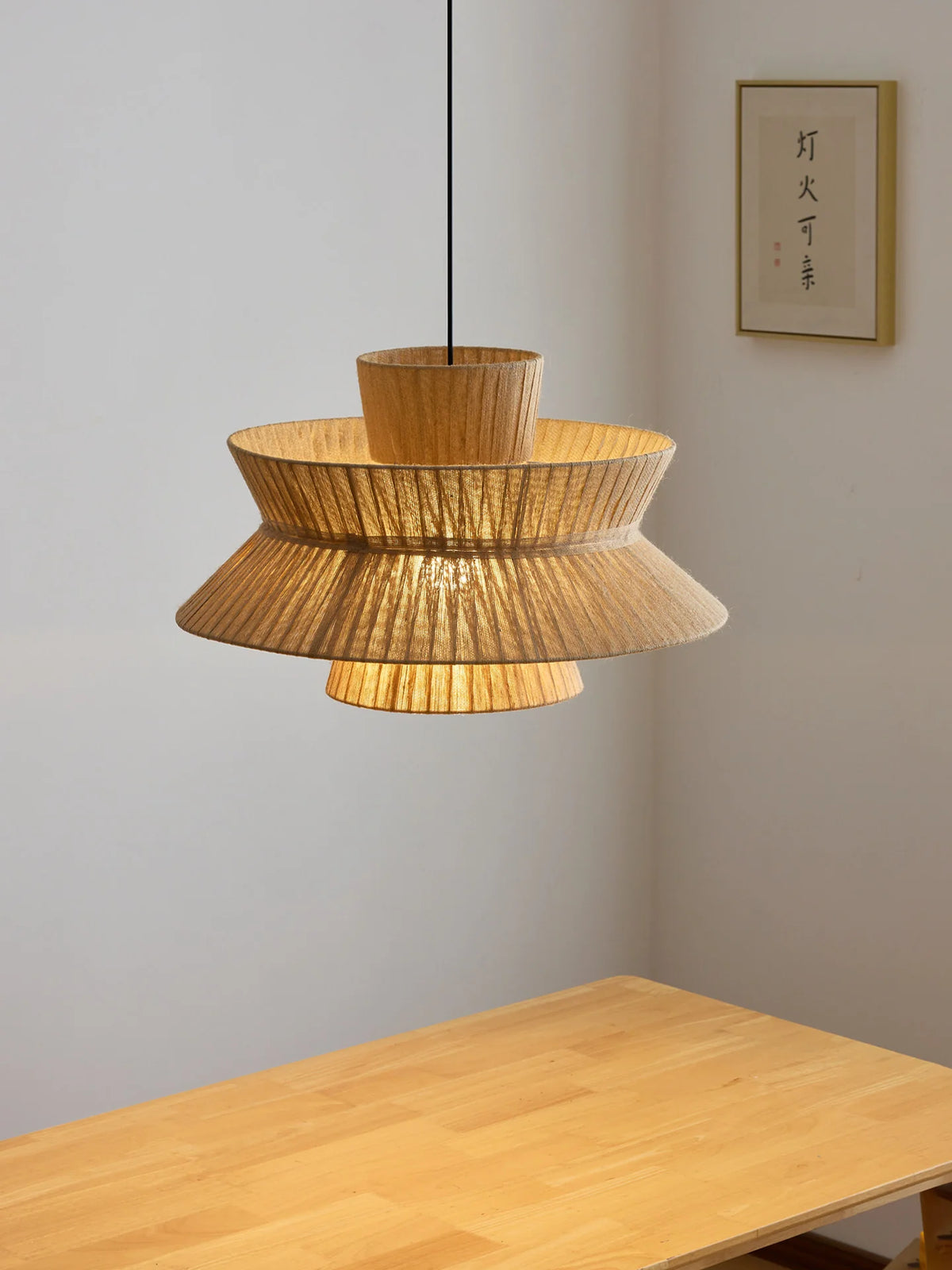 Anemone Tiered Linen Pendant Lamp
