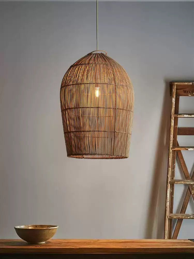 Lantern Woven Rattan Pendant Lamp