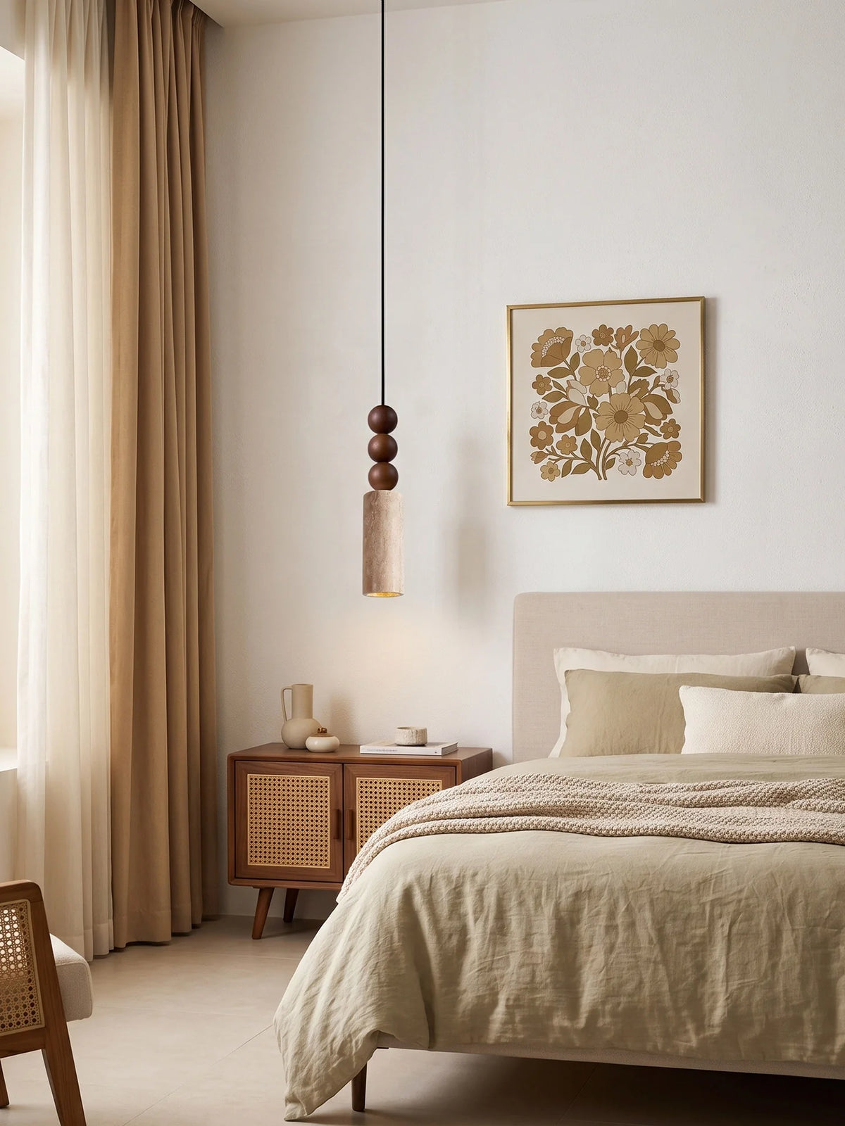 Rosary Bead Pendant Lamp