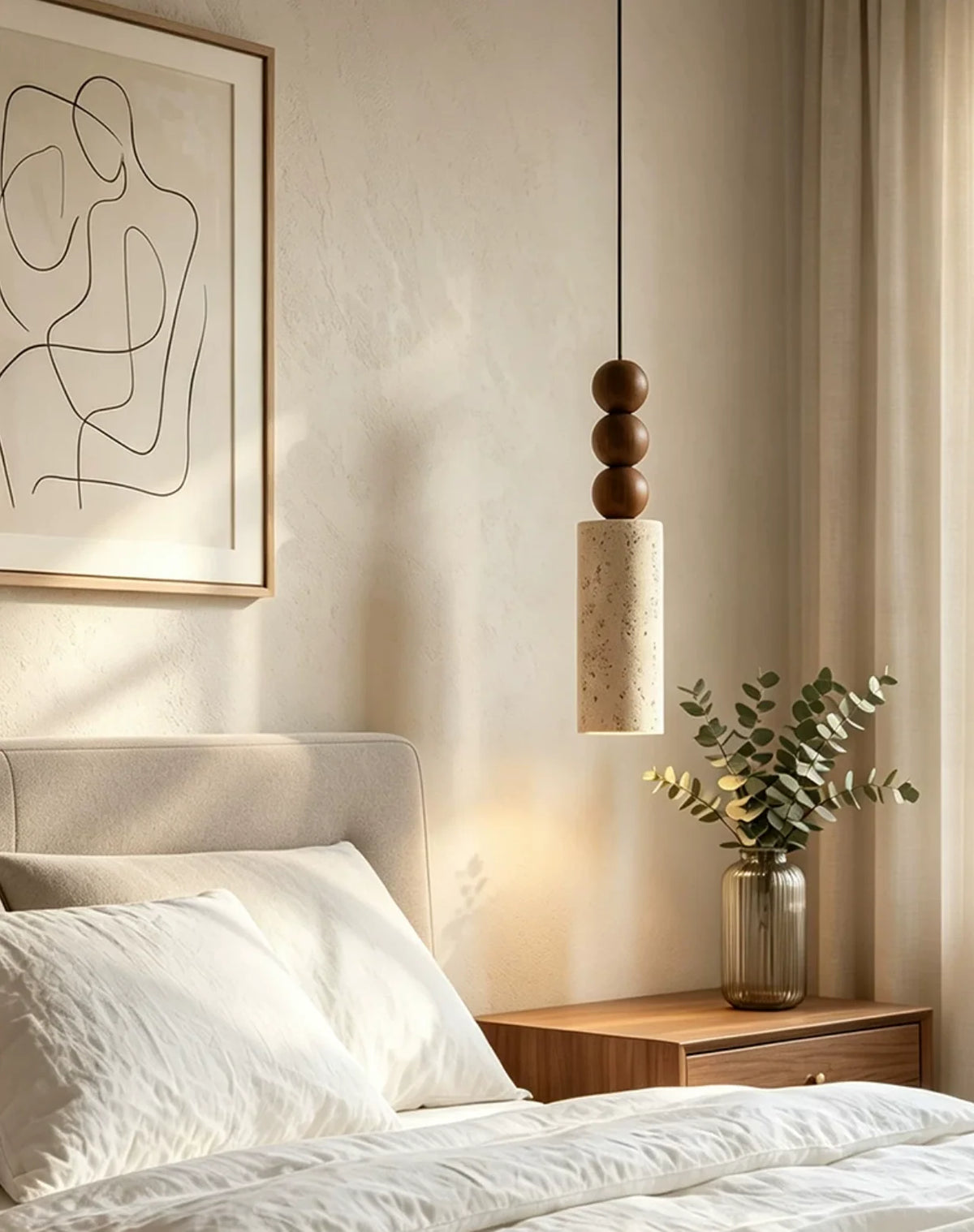 Rosary Bead Pendant Lamp