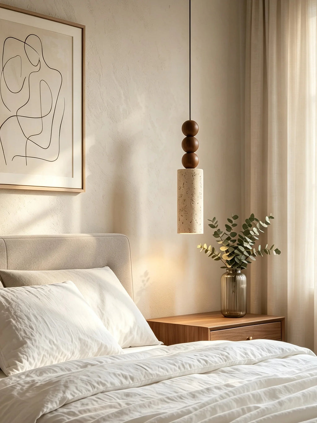 Rosary Bead Pendant Lamp