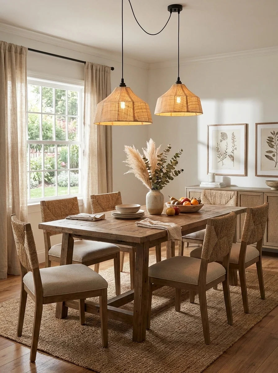 Manila Woven Fiber Pendant Lamp