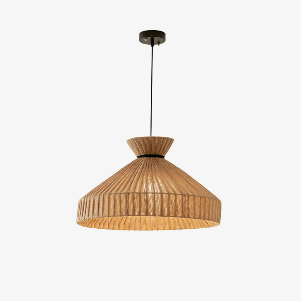 Foxglove Fluted Jute Pendant Lamp