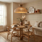 Foxglove Fluted Jute Pendant Lamp