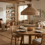 Foxglove Fluted Jute Pendant Lamp
