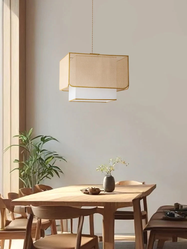 Trellis Woven Rattan Pendant Lamp