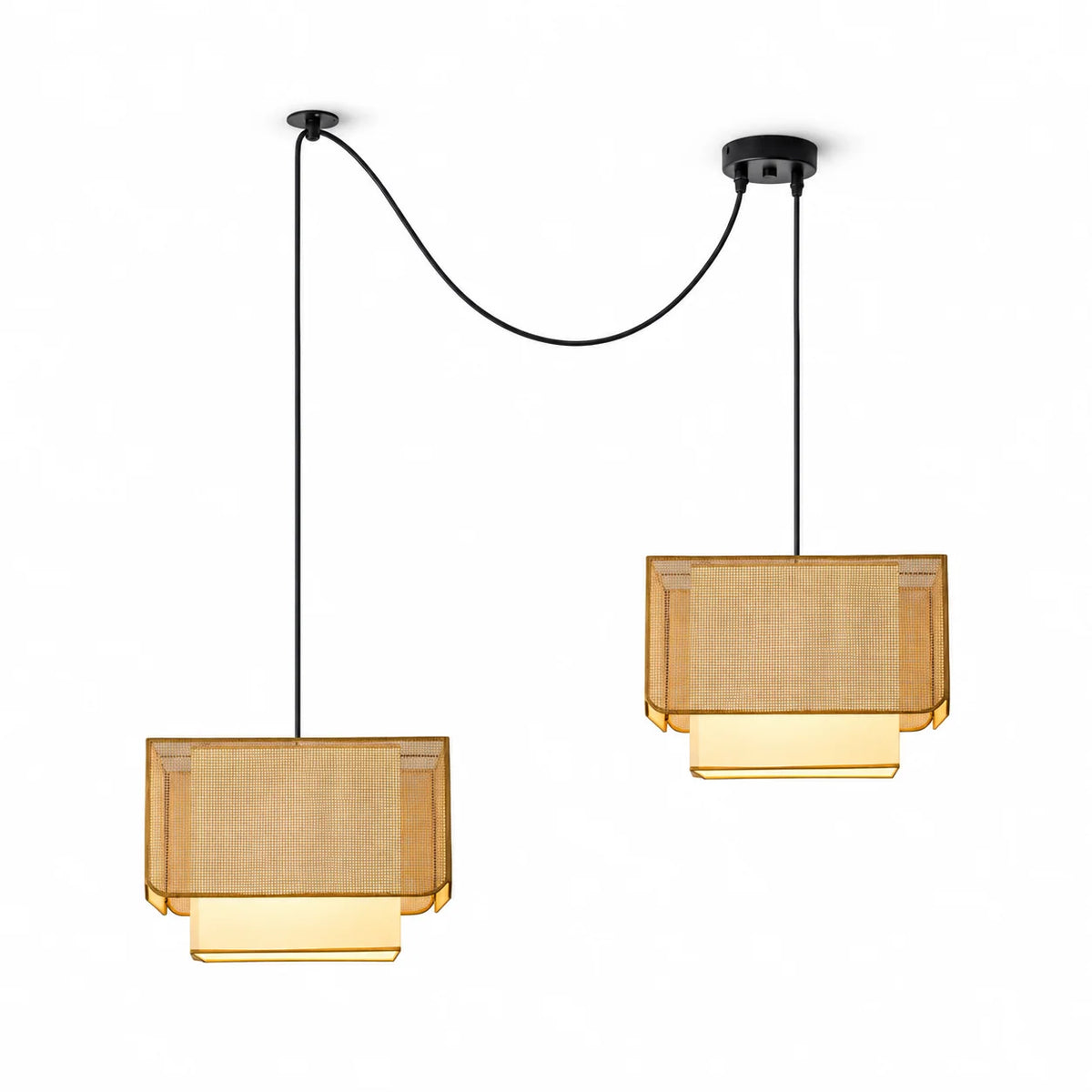 Trellis Woven Rattan Pendant Lamp