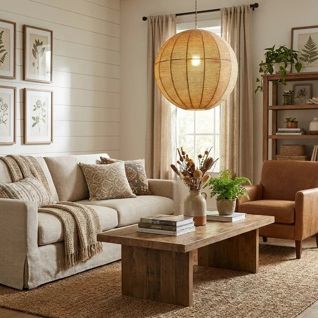 Atlas Rope Globe Pendant Lamp