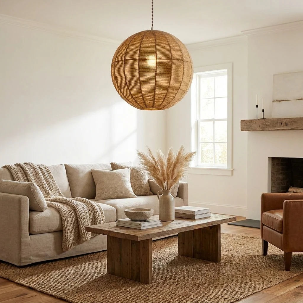 Atlas Rope Globe Pendant Lamp