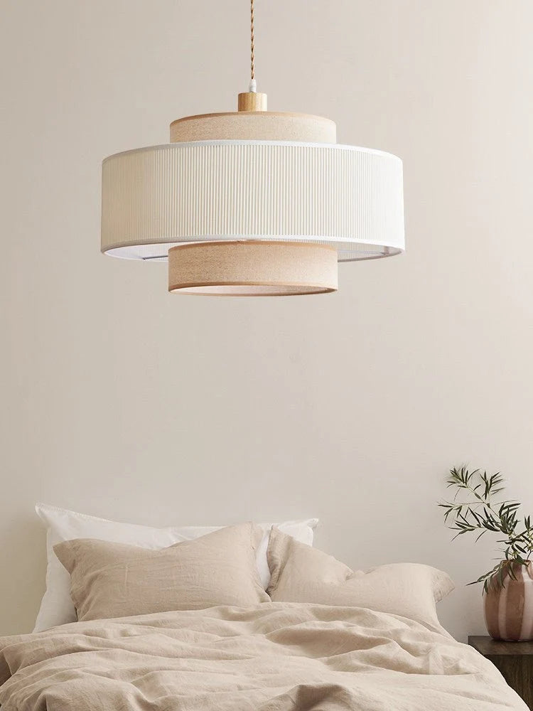 Tiered Linen Pendant Lamp