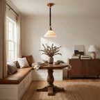 Camden Leather Strap Alabaster Pendant Lamp